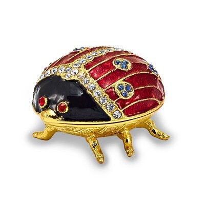 Lady Bug Trinket Box Enamel on Pewter by Jere, MPN: BJ2013, 191101594571