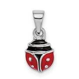 Childs Enameled Lady Bug Pendant Sterling Silver Rhodium-plated QC9655, MPN: QC9655, 883957963716