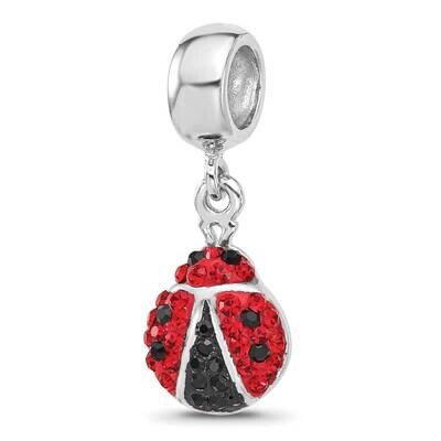 Lady Bug Preciosa Crystal Bead Sterling Silver Rhodium-plated QRS4514, MPN: QRS4514,