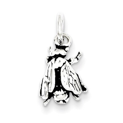 Sterling Silver Antiqued Bug Charm QC7860