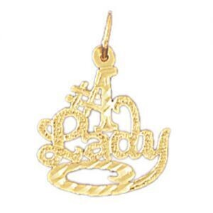 Dazzlers Jewelry Number One Lady Pendant Necklace Charm Bracelet in Yellow, White or Rose Gold 1013…