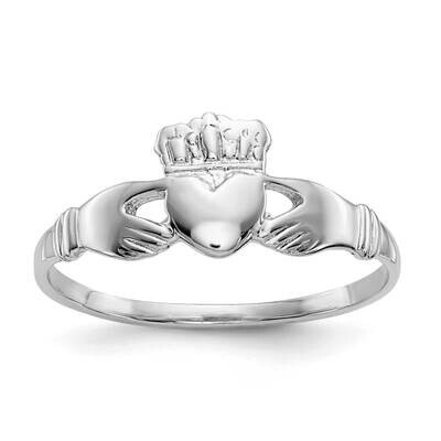 Ladies Claddagh Ring 10k White Gold 10D3106, MPN: 10D3106, 191101728549