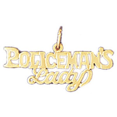 Dazzlers Jewelry Policeman&#39;S Lady Pendant Necklace Charm Bracelet in Yellow, White or Rose Gold 109…
