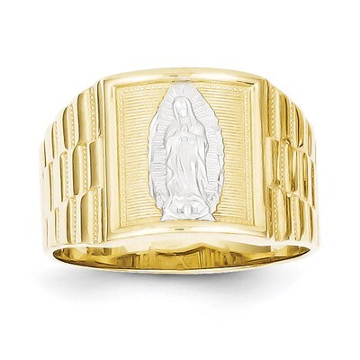 Men&#39;s Our Lady of Guadalupe Ring 10K Gold &amp; Rhodium 10C1294, MPN: 10C1294, 886774021577