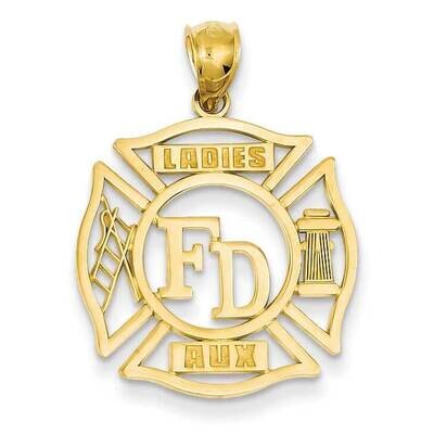 FD Ladies AUX in Shield Pendant 14k Gold C3107, MPN: C3107, 637218015580