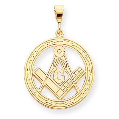 Solid Masonic Symbol Charm 10k Gold 10C750, MPN: 10C750, 886774084978