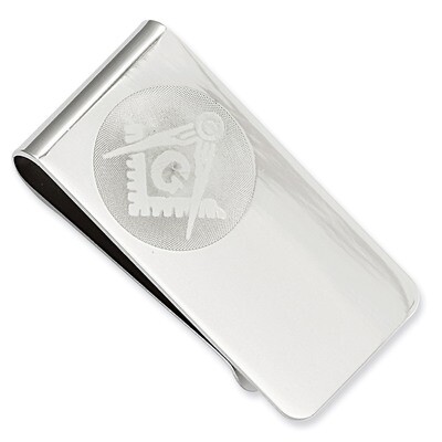Masonic Money Clip Rhodium-plated GL8744, MPN: GL8744, 886774643830