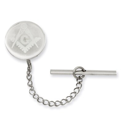 Chain Masonic Tie Tack Rhodium-plated GP3826, MPN: GP3826, 886774644387