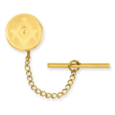 Kelly Waters with Chain Masonic Tie Tack Gold-plated GP3824, MPN: GP3824, 886774644370