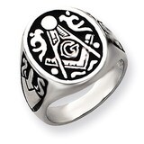 Men&#39;s Masonic Ring 14k White Gold Y4042M, MPN: Y4042M, 886774135267