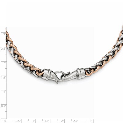 Polished Rose IP-plated 24 Inch Necklace - Stainless Steel SRN1800-24 by Chisel, MPN: SRN1800-24, 8…