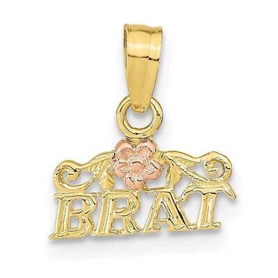 Yellow Gold Brat Pendant 10k Rose Gold 10K9776, MPN: 10K9776,