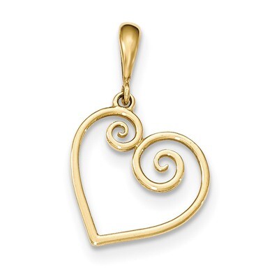 Yellow Gold Heart Pendant 14k Gold YC1217, MPN: YC1217, 886774257396
