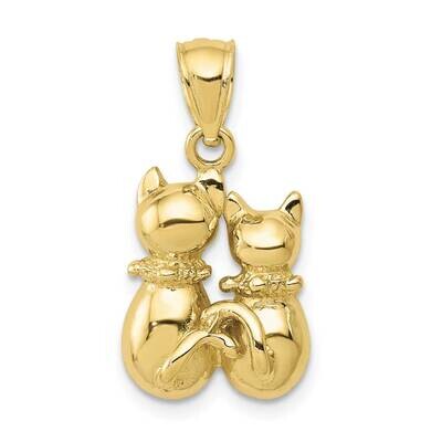 Cat Pendant 10k Gold 10D3437, MPN: 10D3437,