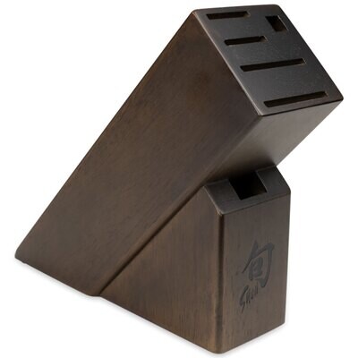 Shun Bamboo Slimline Block 6-Slot Dark Stain DM0846, MPN: DM0846, 87171055343
