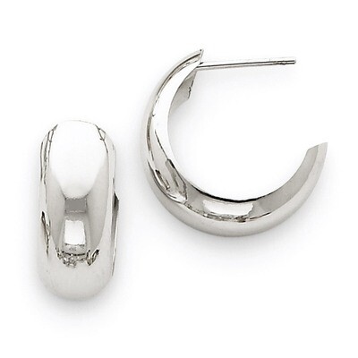 Hoop Earrings 14k White Gold H327, MPN: H327, 883957900599