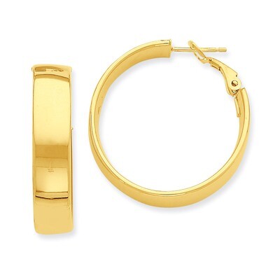 Hoop Earrings 14k Gold PRE738, MPN: PRE738, 886774562179