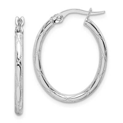 Hoop Earrings 14k White Gold TF1462, MPN: TF1462, 191101982675