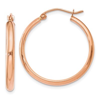 Hoop Earrings 14k Rose Gold TF570, MPN: TF570, 191101367076