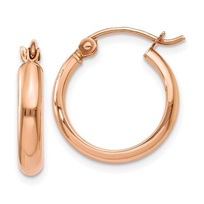 Hoop Earrings 14k Rose Gold TF568, MPN: TF568, 191101369117