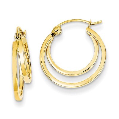 Double Hoop Earrings 14k Gold TL707, MPN: TL707, 883957541518