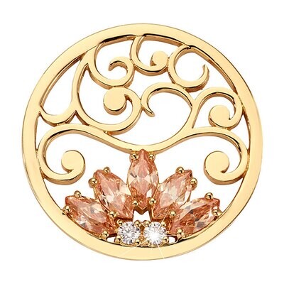 Nikki Lissoni Golden Romance Coin Gold Plated 33mm Coin C1715GM, MPN: C1715GM,