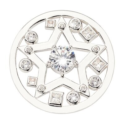 Nikki Lissoni Charming Star Coin Silver Plated 33mm Coin C1710SM, MPN: C1710SM,