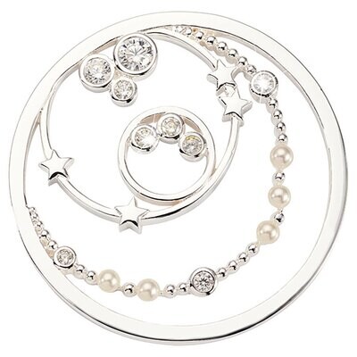 Nikki Lissoni Around The World Coin Silver Plated 43mm Coin C1721SL, MPN: C1721SL,