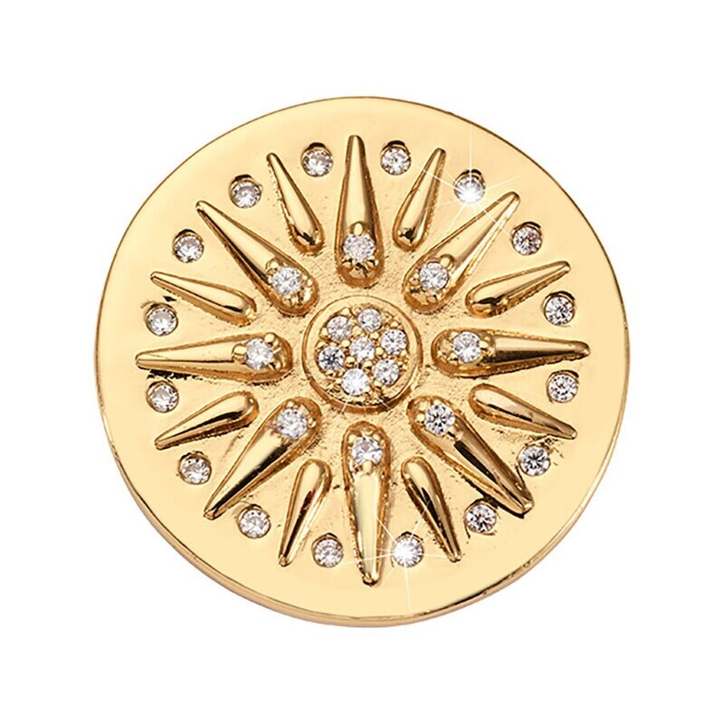 Nikki Lissoni Shining Vibes Coin Gold Plated 23mm Coin C1717GS