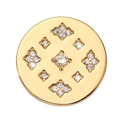 Nikki Lissoni Parisian Sparkle Coin Gold Plated 23mm Coin C1708GS, MPN: C1708GS,