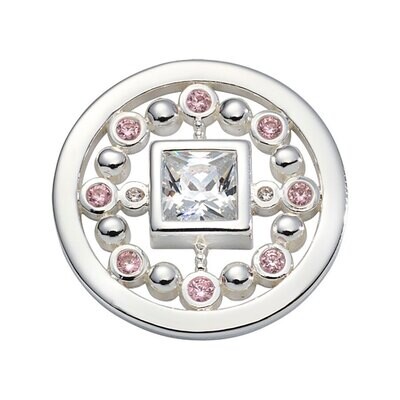 Nikki Lissoni Pink Mirror Coin Silver Plated 23mm Coin C1703SS, MPN: C1703SS, 8719075308691