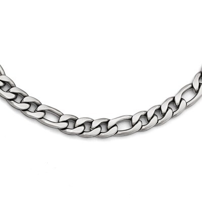 Satin Figaro Chain Necklace - Stainless Steel SRN1954-18 by Chisel, MPN: SRN1954-18, 886774673011