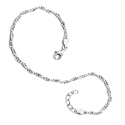 Leslie&#39;s Adjustable Anklet 9 to 10 Inch - Sterling Silver HB-FA25, MPN: FA25, 886774578804