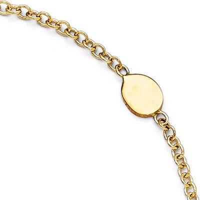 Leslie&#39;s Polished Anklet with 1 Inch Extension - 14k Gold HB-LF291-10, MPN: LF291-10, 191101469985