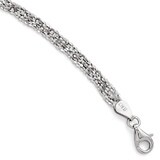 Leslie&#39;s Textured Three Strand Anklet with 1 Inch Extension - Sterling Silver HB-QLF421-9, MPN: QLF…