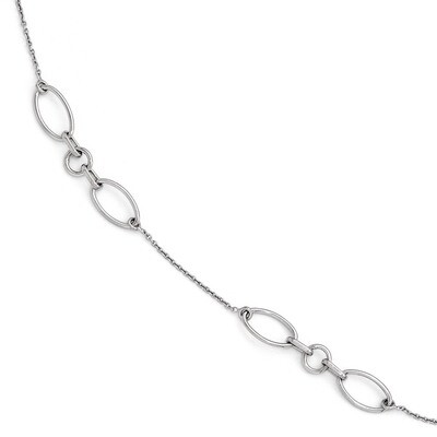 Leslie&#39;s Fancy Link Anklet 9 with 1 Inch Extensionention - Sterling Silver HB-QLF511-10, MPN: QLF51…