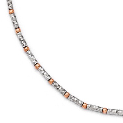 Leslie&#39;s Rose flash-plated Diamond-cut Anklet with 1 Inch Extension. - Sterling Silver HB-QLF519-9,…