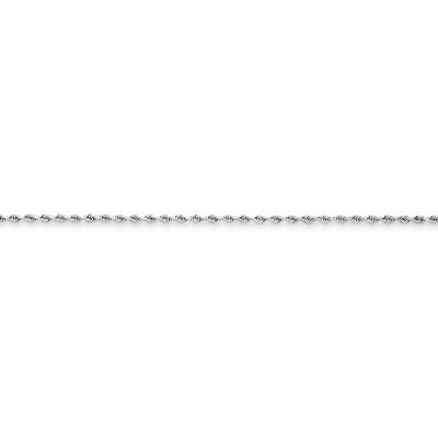 1.5mm Diamond Cut Rope Anklet 10 Inch 14k White Gold 012W-10, MPN: 012W-10, 886774993249
