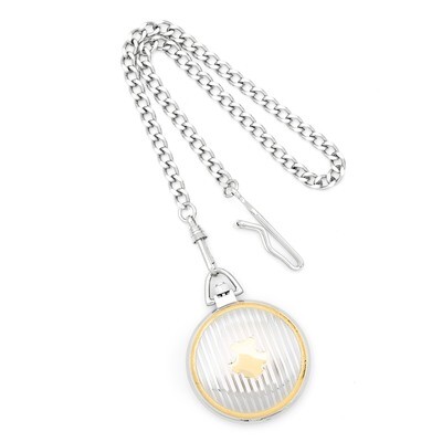 Charles Hubert Gold Finish Two-tone White Dial Pocket Watch XWA616, MPN: XWA616, 811233011288