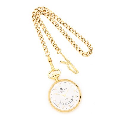 Charles Hubert Gold Finish White Dial Gold Pocket Watch XWA840, MPN: XWA840, 811233011325