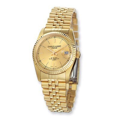 Mens Charles Hubert IP-plated Gold-tone Dial Watch XWA979, MPN: XWA979, 811233012643