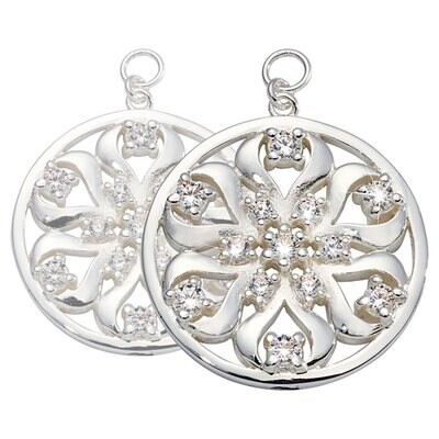 Nikki Lissoni Ruffles Ribbons Earring Coins Silver Plated 23mm Coin EAC2075SL, MPN: EAC2075SL, 8719…