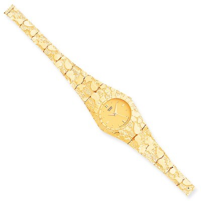 Champagne 22mm Dial Nugget Watch 10k Gold 10N260Y-7, MPN: 10N260Y-7, 886774079202