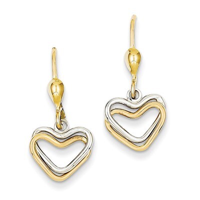 Heart Leverback Dan 14k Two-Tone Gold H809, MPN: H809, 869786121282