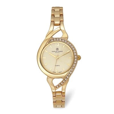 Charles Hubert Ladies Gold Finish Gold Dial Watch  XWA6098, MPN: XWA6098, 848870008982