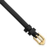 6mm Black Classic Calfskin Gold-tone Buckle Watch Band Gold-tone BA332-6, MPN: BA332-6,