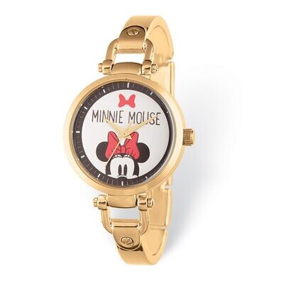 Disney Minnie Mouse Gold-tone Watch Adult Size XWA5395, MPN: XWA5395, 843231094291