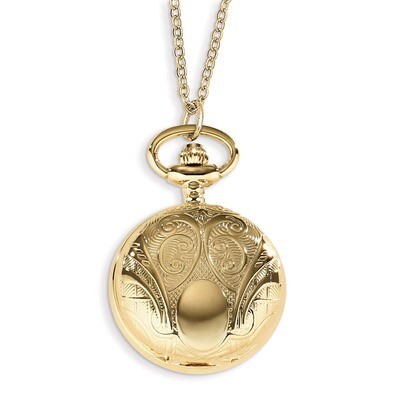 Charles Hubert Gold-finish Scroll Design Pendant Watch XWA4447, MPN: XWA4447, 848870000344