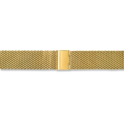 22mm Gold-tone Stainless Mesh with Deployment Clasp Watch Band  BA417-22, MPN: BA417-22,