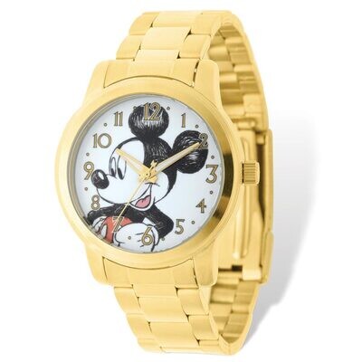 Disney Mickey Mouse Gold-tone Watch Adult Size XWA4964, MPN: XWA4964, 843231081659